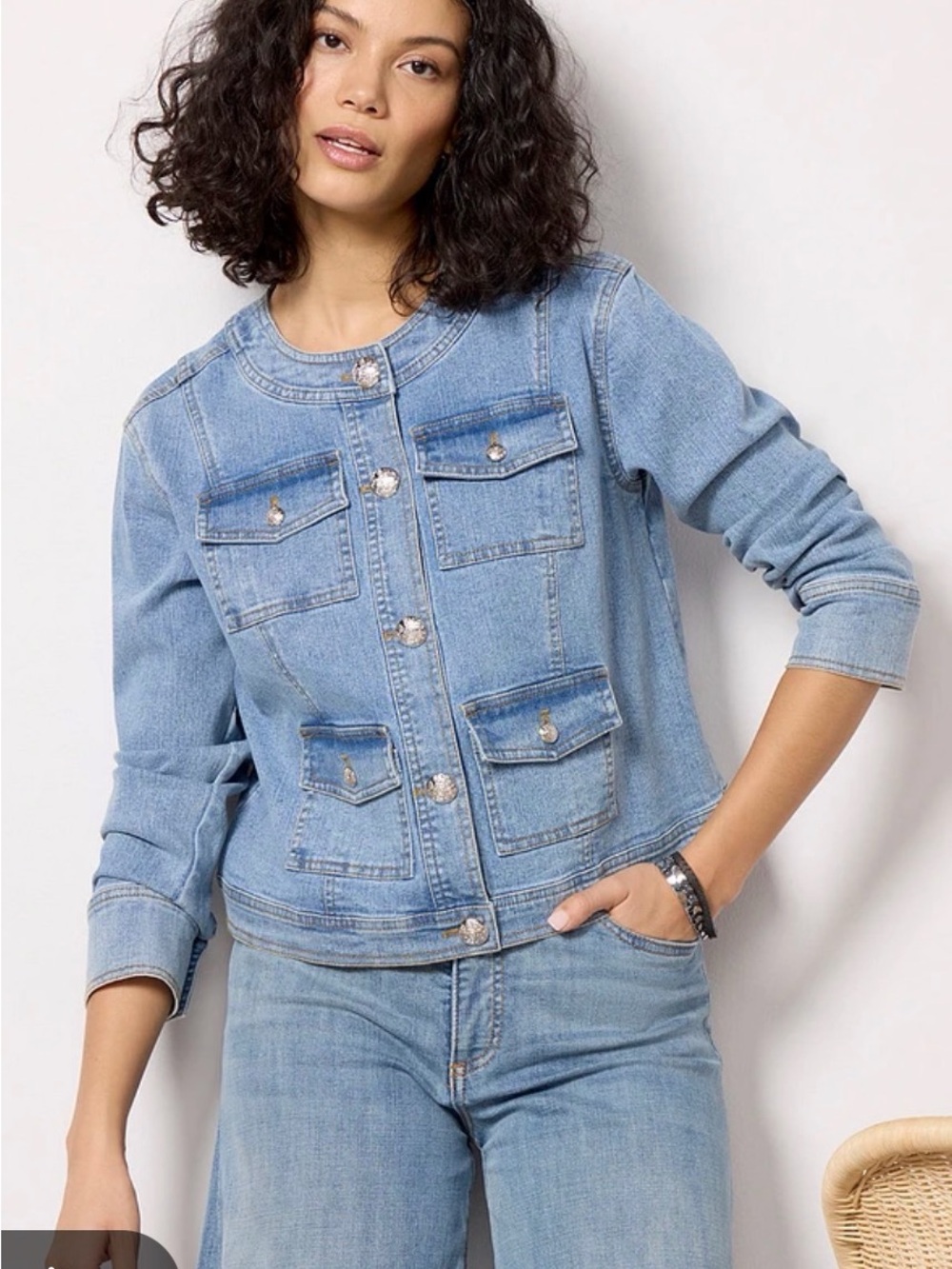 Evereve Vera Lady Like Denim Jacket